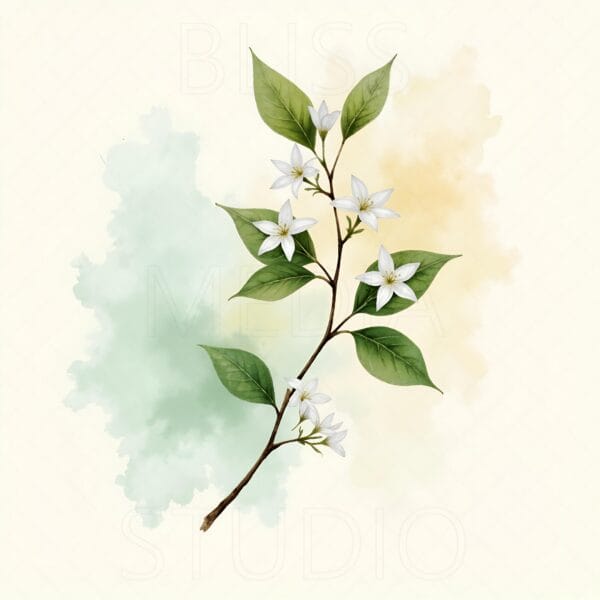 15 Jasmine Botanical Prints – Chateaucore Wall Art Set (Digital Download) - Image 3