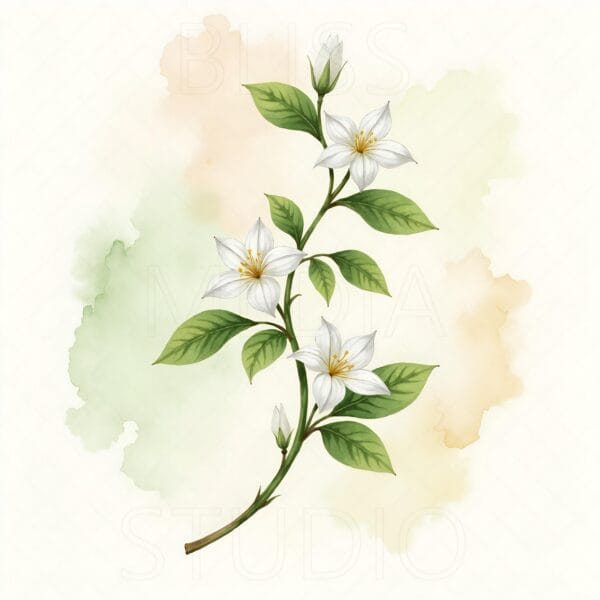 15 Jasmine Botanical Prints – Chateaucore Wall Art Set (Digital Download) - Image 5