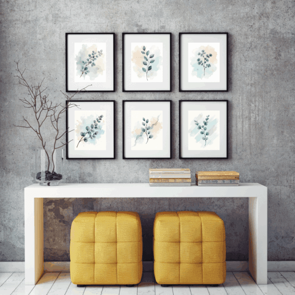 14 Eucalyptus Botanical Prints – Chateaucore Wall Art Set (Digital Download)