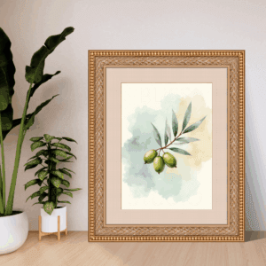 15 Olive Branch Botanical Prints – Chateaucore Wall Art Set (Digital Download)
