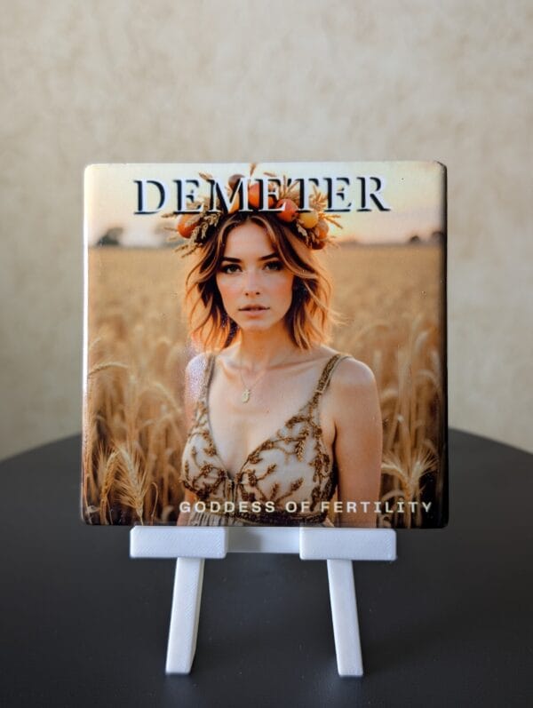 Greek Mythology Conversational Coaster: Demeter