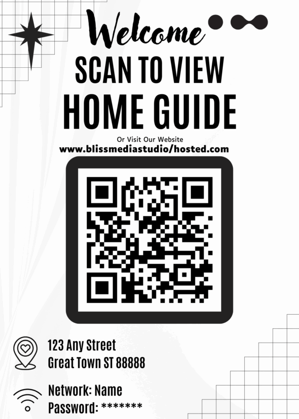 FREEBIE: Printable 5x7 QR Welcome Sign Template