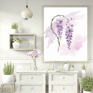 16 Wisteria Botanical Prints – Chateaucore Wall Art Set (Digital Download)